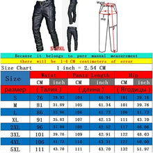 Load image into Gallery viewer, Rock Biker Leather Pants Male Casual American PU Trouser Without Belt