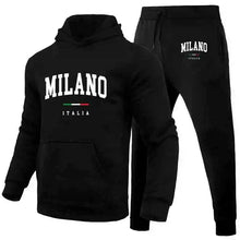Load image into Gallery viewer, Men's Sports Hoodie Set Luxury Milan Print Sweatshirt Sweatpants