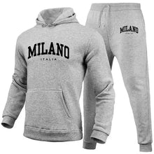 Load image into Gallery viewer, Men's Sports Hoodie Set Luxury Milan Print Sweatshirt Sweatpants