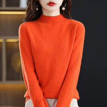 Load image into Gallery viewer, 100% Pure Wool Half-neck Pullover Cashmere Sweater