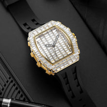 Load image into Gallery viewer, Luxury Men's Wristwatch New Creative Full Square Watch Rubber Band Big Face Quartz Watch