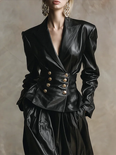 Load image into Gallery viewer, Urban Elegant Faux Leather Jacket for Women