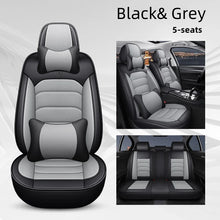 Load image into Gallery viewer, Deluxe 5-Seater Perforated PU Leather Auto Seat Covers - 2 Headrests & Lumbar Support, Wearproof & Easy-Clean