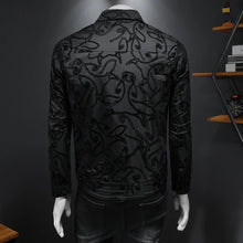 Load image into Gallery viewer, Luxury Flocking Bomber Jacket Men