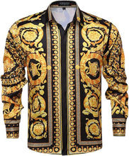 Load image into Gallery viewer, Men's European Baroque Pattern 3D Printed Shirt Long Sleeve Collar Hawaiian Casual Shirt Outdoor Party Minimalist Clothes Men