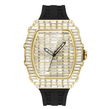 Load image into Gallery viewer, Luxury Men's Wristwatch New Creative Full Square Watch Rubber Band Big Face Quartz Watch