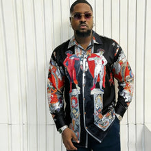 Load image into Gallery viewer, Men's French Long Sleeve Shirt Baroque Pattern High Definition Printed Shirt