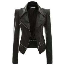 Load image into Gallery viewer, Women's faux Leather Jacket