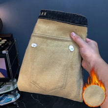 Load image into Gallery viewer, Plush Thick Jeans for Men, Slim Fit, Small Feet, High end Trend, Light Luxury, Fashion, Elastic Warm Pants
