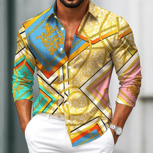 Load image into Gallery viewer, Men's Long Sleeve Shirt Baroque Intricate Floral Shirt