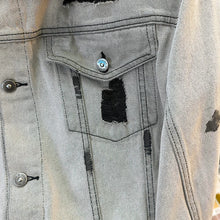 Load image into Gallery viewer, Men's Beading Ripped Jacket Wide Leg Jeans Denim 2 Piece Set