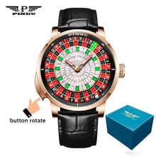 Load image into Gallery viewer, J CO Style Mechanical Watches Men Push Button Turn Russian Roulette Game Sapphire Mirror Diamond Dial Men's Watch