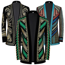 Load image into Gallery viewer, Men's Vintage Green Gold Embroidered Blazer Luxury Suit Jacket