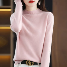 Load image into Gallery viewer, 100% Pure Wool Half-neck Pullover Cashmere Sweater