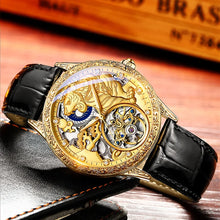 Load image into Gallery viewer, Mechanical Fashion Men's Watches Top Brand Luxury Golden Tiger Clock Automatic Skeleton Watch