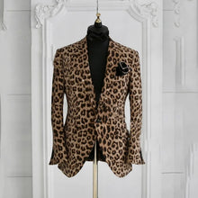 Load image into Gallery viewer, Men's Casual Leopard Print Suit Jacket