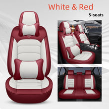 Load image into Gallery viewer, Deluxe 5-Seater Perforated PU Leather Auto Seat Covers - 2 Headrests & Lumbar Support, Wearproof & Easy-Clean