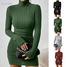 Load image into Gallery viewer, Women's Knitted Bottoming Dress