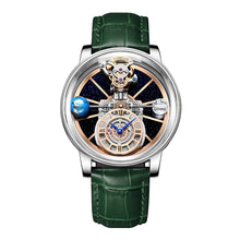 Load image into Gallery viewer, Celestial Men's Watch Transparent Case Design Men's Leather Quartz Watch Time Adjustment Waterproof