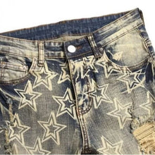 Load image into Gallery viewer, Men's Retro Distressed Jeans Patch Slim Fit Leggings