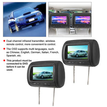 Load image into Gallery viewer, 2pcs 7 in Wireless Control Adjustable Car Headrest Monitor LCD Video Display MP5 Display Black