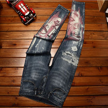 Load image into Gallery viewer, Printed Fashion Men's Jeans Skinny Jeans