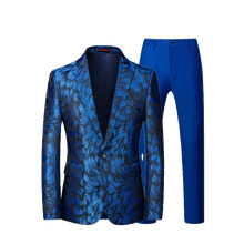 Load image into Gallery viewer, Men's Suit Two Piece, Jacket and Trousers, Jacquard Fabric Fashion Slim Fit Suit,