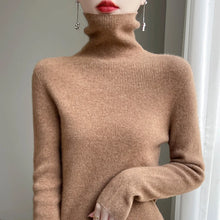 Load image into Gallery viewer, Women's Pullover High-Neck Sweater, High-Elasticity, Fashionable And Comfortable Long-Sleeved