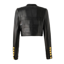 Load image into Gallery viewer, Motor Bike Style Women's Short Open PU Leather Jacket
