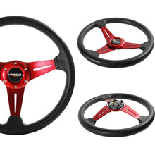 Load image into Gallery viewer, 350mm/14Inch Sport Steering Wheel Aluminium+PU Drift Simulation Racing Game Steering Wheel Universal