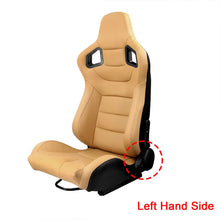 Load image into Gallery viewer, Adjustable Racing Seats 3D PVC Full WRAP Leather Universal Left Right Reclinable Sports Bucket Racing Car Seats Black Yellow Red