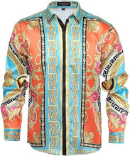 Load image into Gallery viewer, Men's European Baroque Pattern 3D Printed Shirt Long Sleeve Collar Hawaiian Casual Shirt Outdoor Party Minimalist Clothes Men