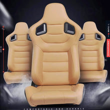 Load image into Gallery viewer, Adjustable Racing Seats 3D PVC Full WRAP Leather Universal Left Right Reclinable Sports Bucket Racing Car Seats Black Yellow Red