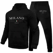 Load image into Gallery viewer, Men's Sports Hoodie Set Luxury Milan Print Sweatshirt Sweatpants