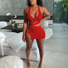 Load image into Gallery viewer, Stretch Slim Hollow Sexy Mini Bodycon Dress