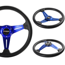 Load image into Gallery viewer, 350mm/14Inch Sport Steering Wheel Aluminium+PU Drift Simulation Racing Game Steering Wheel Universal