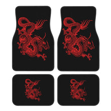 Load image into Gallery viewer, Chinese Dragon Red Print Car Floor Mats Non-Slip Carpets Rugs Front & Rear Car Foot Mats Set of 4 Pieces Auto Accessories Decor