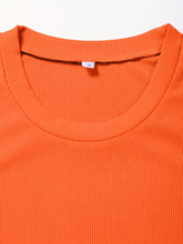 Load image into Gallery viewer, Women's Ribbed Short Sleeve 2 Piece Outfit