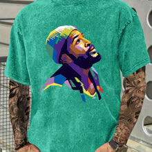 Load image into Gallery viewer, Marvin Gaye Graphic Print Cotton T-shirt Men's Fashion Casual Short Sleeve Crew Neck
