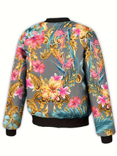 Load image into Gallery viewer, Stylish Baroque Floral Bomber Jacket