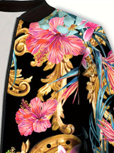 Load image into Gallery viewer, Stylish Baroque Floral Bomber Jacket
