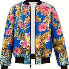 Load image into Gallery viewer, Stylish Baroque Floral Bomber Jacket