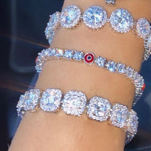Load image into Gallery viewer, Foxy Fashions Diamond Girlz Collection Luxury Full Rhinestone Big Tennis Chain Bracelets For Women Fashion Bling Iced Out Square Crystal Bracelet Jewelry