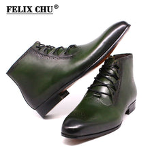 Load image into Gallery viewer, Men's Leather Lace Up Ankle Boots