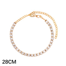 Load image into Gallery viewer, Foxy Fashions Diamond Girlz Collection Luxury Full Rhinestone Big Tennis Chain Bracelets For Women Fashion Bling Iced Out Square Crystal Bracelet Jewelry