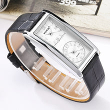 Load image into Gallery viewer, Unisex Genuine Leather Band Couple Quartz Minimalist Black White Clock