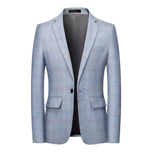 Load image into Gallery viewer, Men's Fashion Spring and Autumn Casual Plaid Blazer