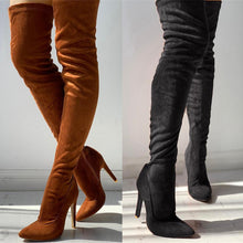 Load image into Gallery viewer, Woman Over the knee boots thin high heel sexy Party Boots