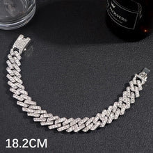 Load image into Gallery viewer, Foxy Fashions Diamond Girlz Collection Luxury Full Rhinestone Big Tennis Chain Bracelets For Women Fashion Bling Iced Out Square Crystal Bracelet Jewelry