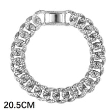 Load image into Gallery viewer, Foxy Fashions Diamond Girlz Collection Luxury Full Rhinestone Big Tennis Chain Bracelets For Women Fashion Bling Iced Out Square Crystal Bracelet Jewelry